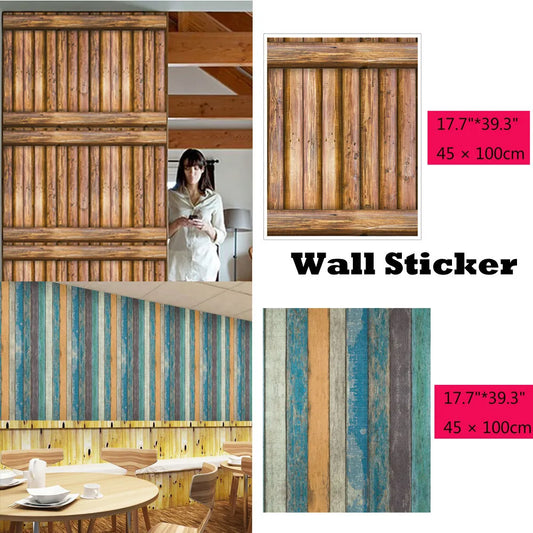 3D Rustic Effect Self-adhesive Wall Sticker