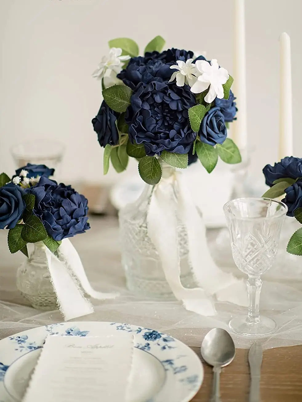 Navy Blue Artificial Flowers